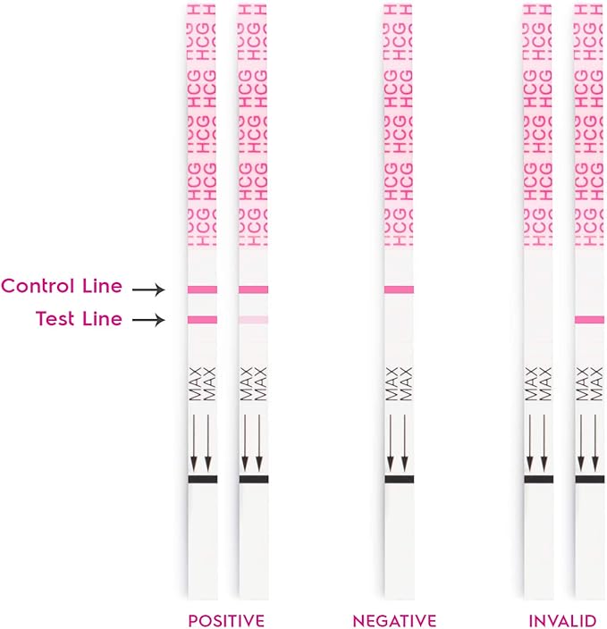 AccuMed Pregnancy (HCG) Test Strips Kit, Clear and Accurate Results, 99% Accurate, 50 Count