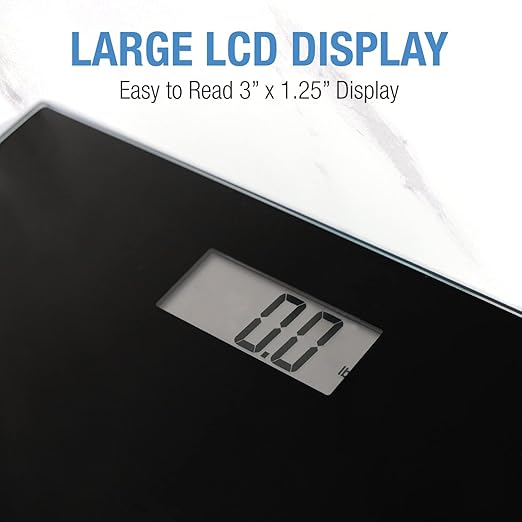 DMI Talking Digital Bathroom Scale for Body Weight, 440 lb. Weight Capacity, Clinically Accurate Measurements, Heavy Duty Sleek Tempered Glass Body Weight Scale, Black, Case of 6