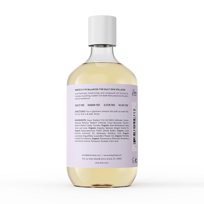 Deep Steep Bubble Bath, 17oz (Lavender Vanilla)