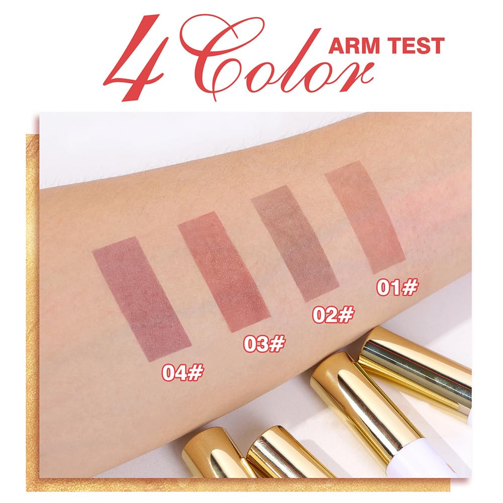 2025 New 24K Gold Liquid Lip Gloss Peel Off Lip Stain Tattoo with Tweezer, Brownish Red Lips Stain Peel Off Masque, Long Lasting Waterproof Lip Tint Stain,Transfer-proof for All Skin Types 02#