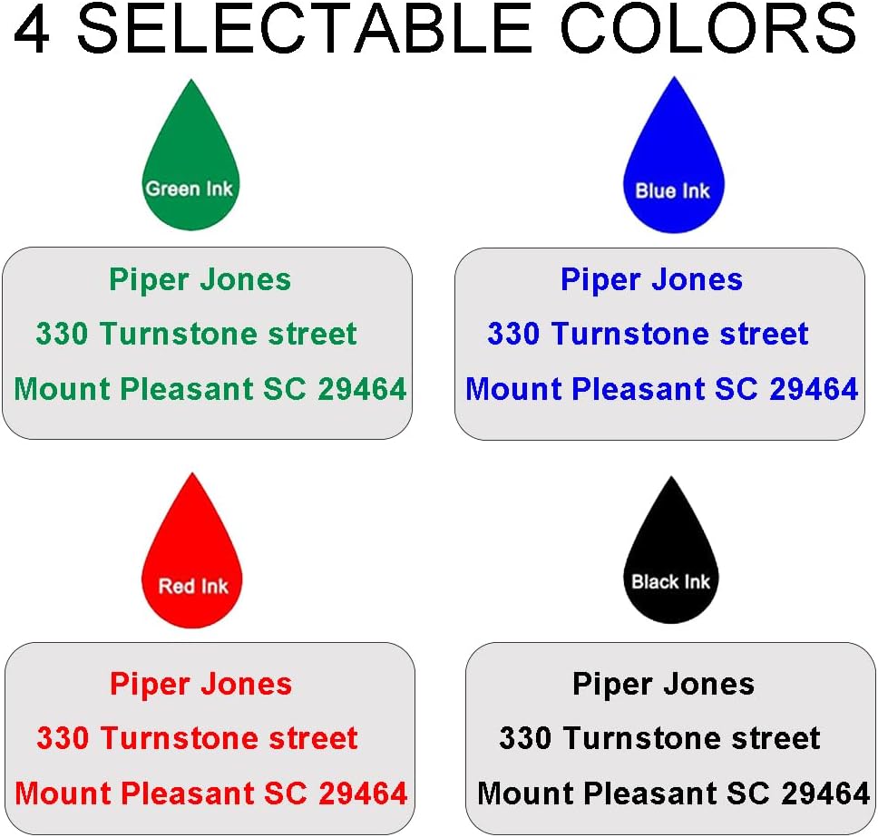 Custom Logo Stamp,Personalized Business Stamp Customized Self-Inking Stamp Business Logo Text Address Stamp-Round,4 Ink Colors Available (Black Case)