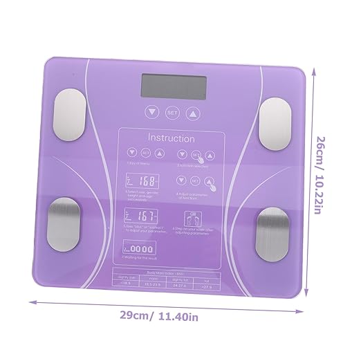 Digital Body Scale for Weight Monitoring - Electronic Scale with Body Fat Measurement (No Battery Required)