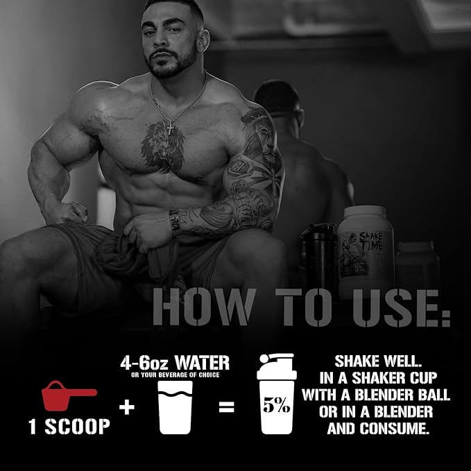 5% Nutrition Rich Piana Shake Time | 26G Animal Based Protein Drink | Grass-Fed Beef, Chicken, Whole Egg | No Sugar, Dairy, or Soy | (Peanut Butter)