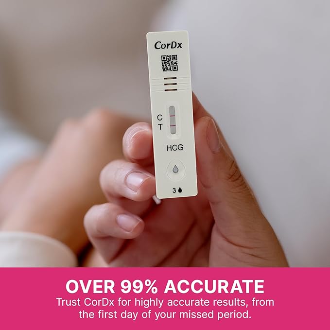CorDx Early Detection Pregnancy Test Kit, Urine Tests for Easy at Home hCG Level Testing, Tester for Pregnant Women, Clear, Fast and Reliable Result with Over 99% Accuracy, 3 Pack Cassettes