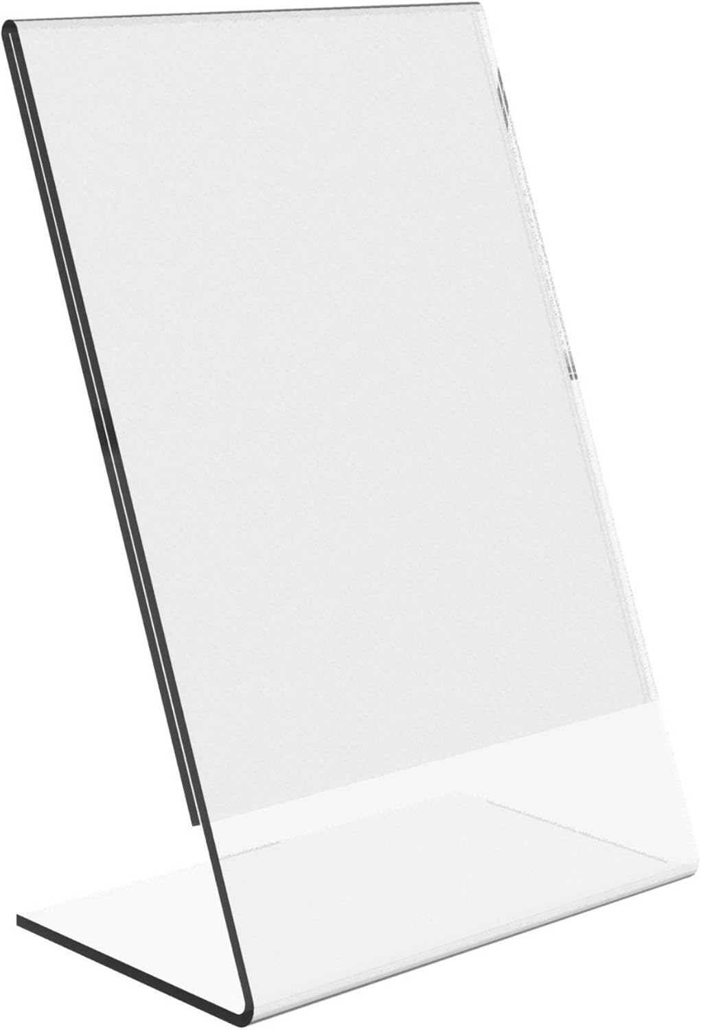 Dazzling Displays Clear Acrylic Slanted Sign Holder 8.5 x 11 - Clear Slanted Picture Frame Holder for Office, Retail, Tradeshow and Home Use (3-Pack)