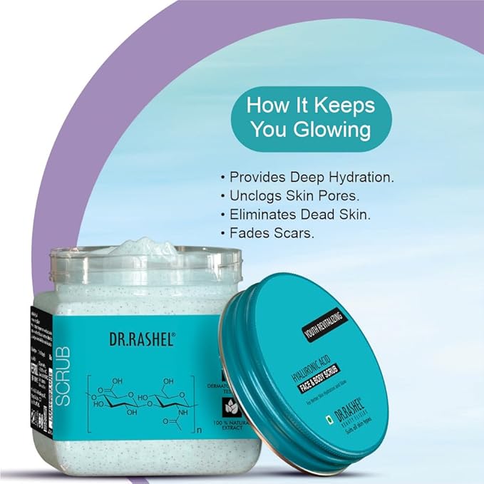 DR.RASHEL Hyaluronic Scrub For Youth Revitalizing, Nourishing, Hydrating & Elasticity - 380ml / 12.84 Fl Oz