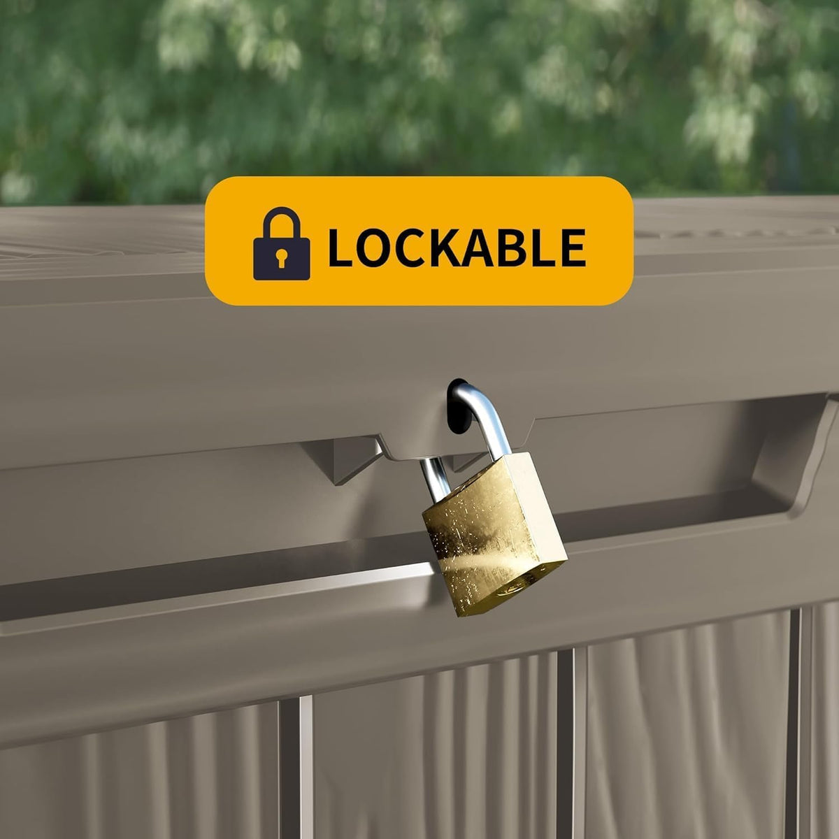 Heavy-Duty 150 Gallon Waterproof Deck Storage Boxes for Outdoor - Patio Deck Box & Pool Storage Organizer, Lockable Resin Chest for Cushions & Tools, UV-Resistant, Slate Grey