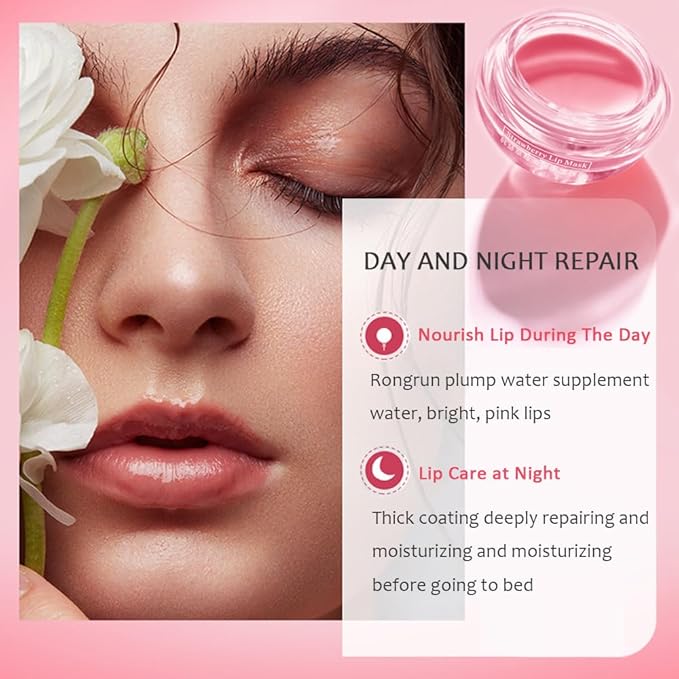8PCS Bee Lip Balm Honey Pot, Fruit Moisturizing Propolis Lip Mask, Lip Mask Overnight Propolis Moisturizing Lip Balm Hydrating Prevention Dry and Crack Lip Scrubs Exfoliator Lip Wrinkle Care Products