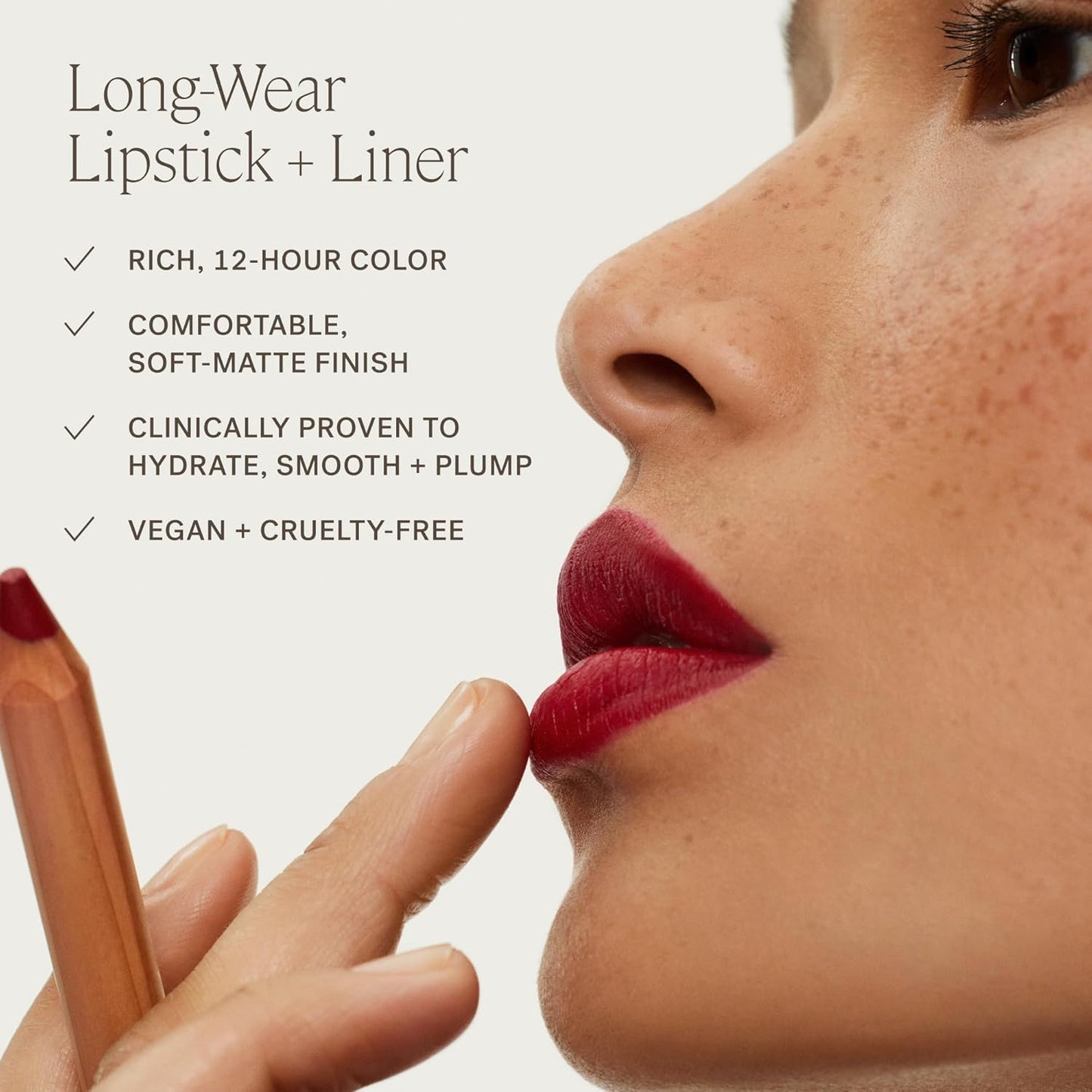 ILIA - Lip Sketch Hydrating Crayon | Hydrate, Plump, Smooth, Strengthen | Long Lasting up to 12-Hours, Bleed-Resistant, Soft-Matte | Barrier-Building, Non-Toxic, Cruelty-Free (Piazza)