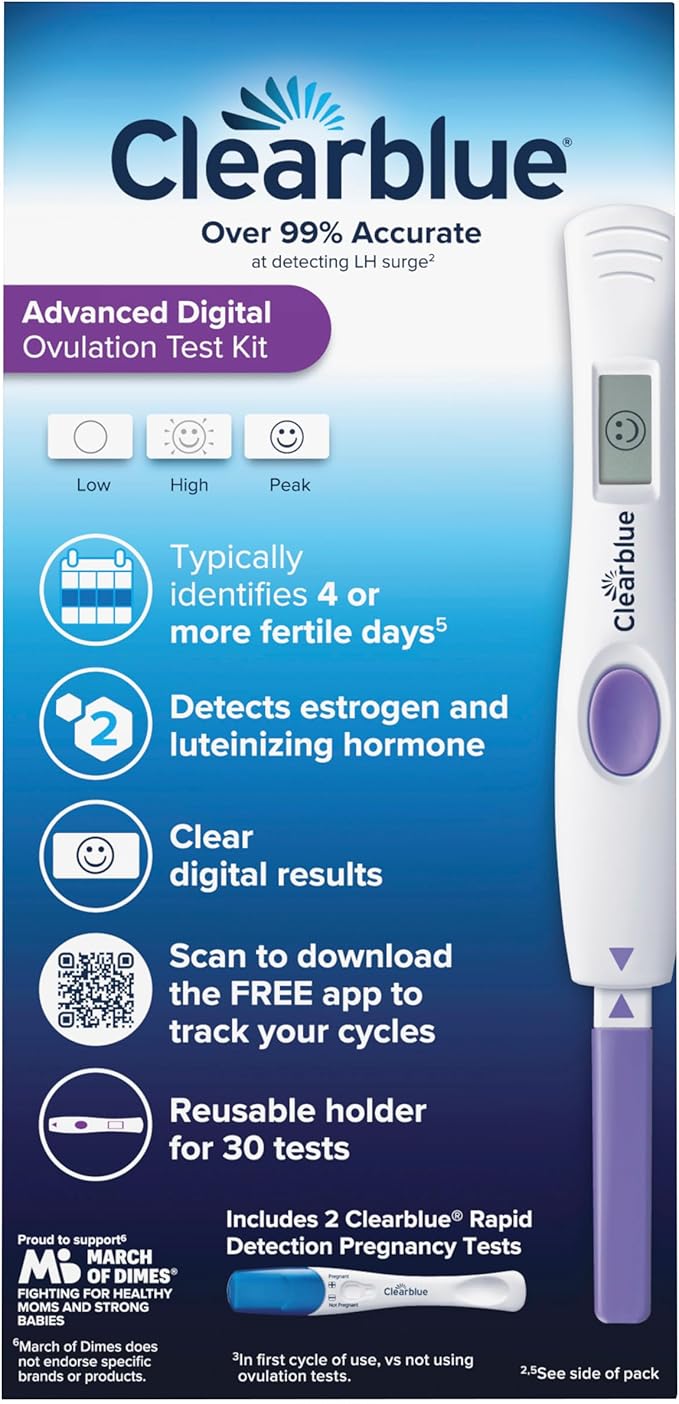 Clearblue Advanced Digital Ovulation Test Kit, 32 Ct
