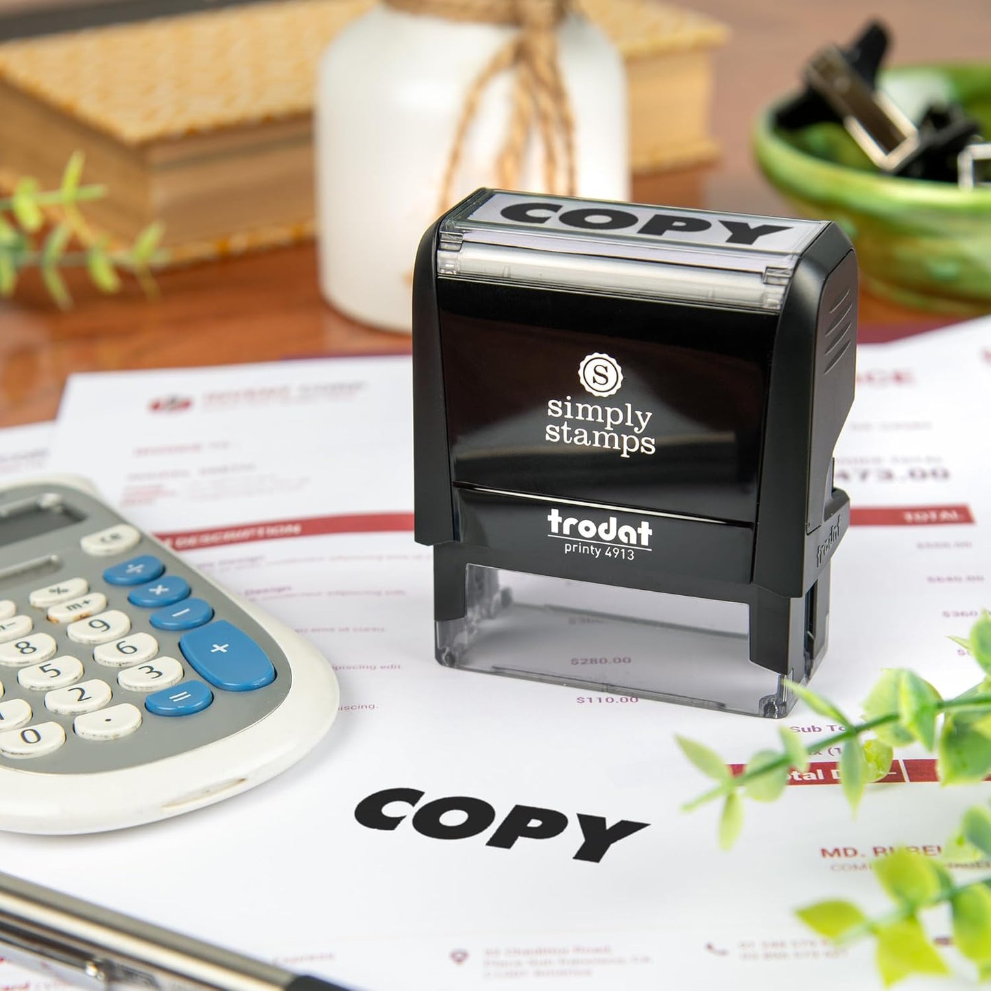 Copy Office Stamp | 4 Different Sizes | 20 Designs | Multiple Color Options | Perfect for Quick Validation of Office Documents (Copy, Large)