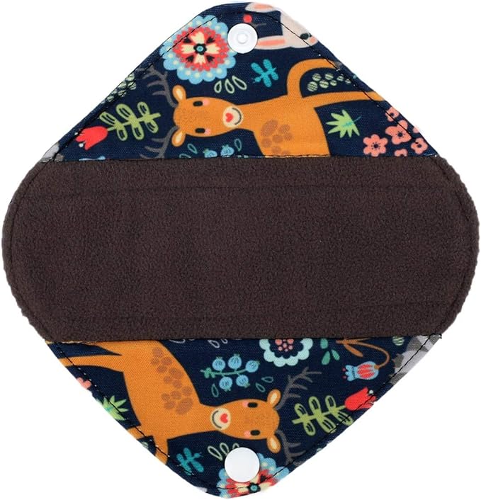 5 XS Panty Liners 1 Wet Bag Cloth Menstrual Pads Reusable Washable (Deers, XS Panty Liners)