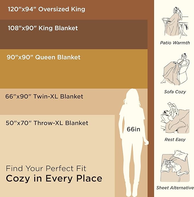 Bedsure 100% Cotton Blanket Twin XL Size for Bed - Breathable and Lightweight, Soft Cozy Textured Herringbone Woven Blanket for Summer Spring, Ashley Blue, 66x90 inches