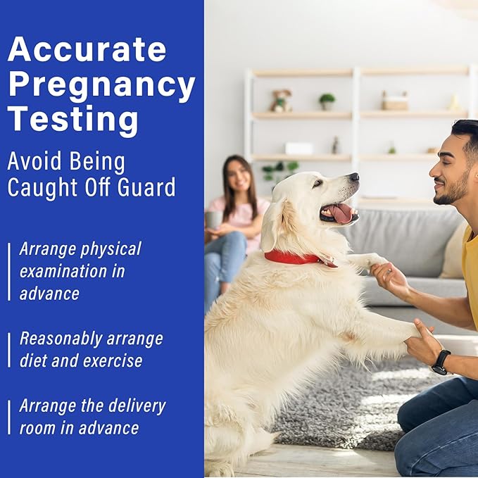 Dog Pregnancy Test Kit, Early Pregnancy Test for Dogs & Cats, Fast and Accurate Home Testing, Results Within 15 Minutes, for Breeders and Pet Owners