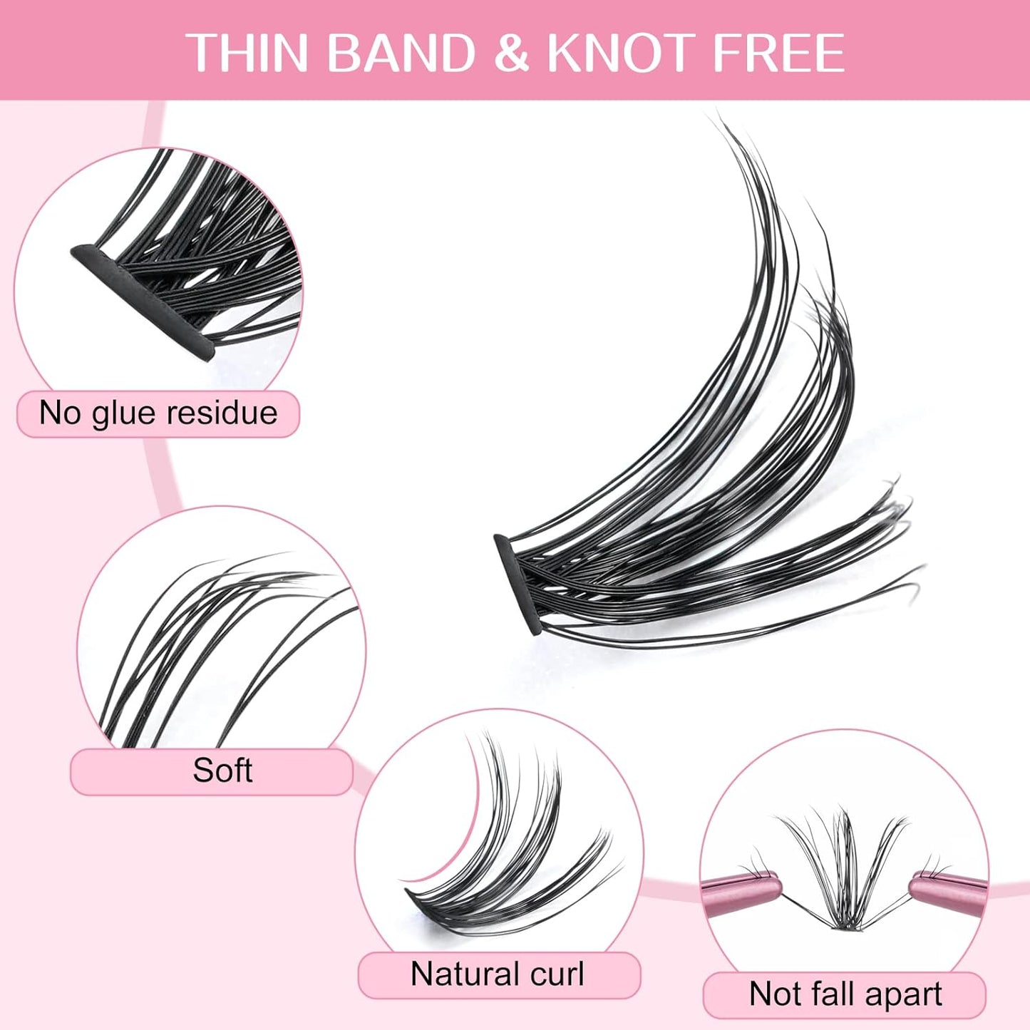 280 Pcs Individual Lashes 40D-C-0.07-16 Cluster Lashes C D Curl Wispy Lashes Bottom Lashes DIY Lashes At Home（40D-C-0.07-16）