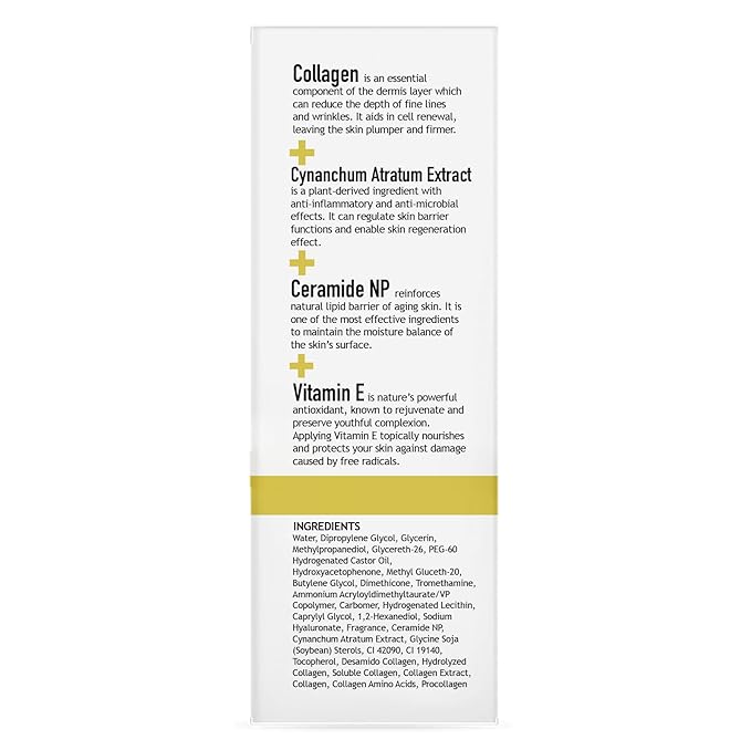 CLARA'S NEW YORK Glycolic Acid Facial Serum with Vitamin E for Exfoliating Smoothing Glowing Face Skin - Made in USA 30ml (1Fl/Oz) (Collagen)