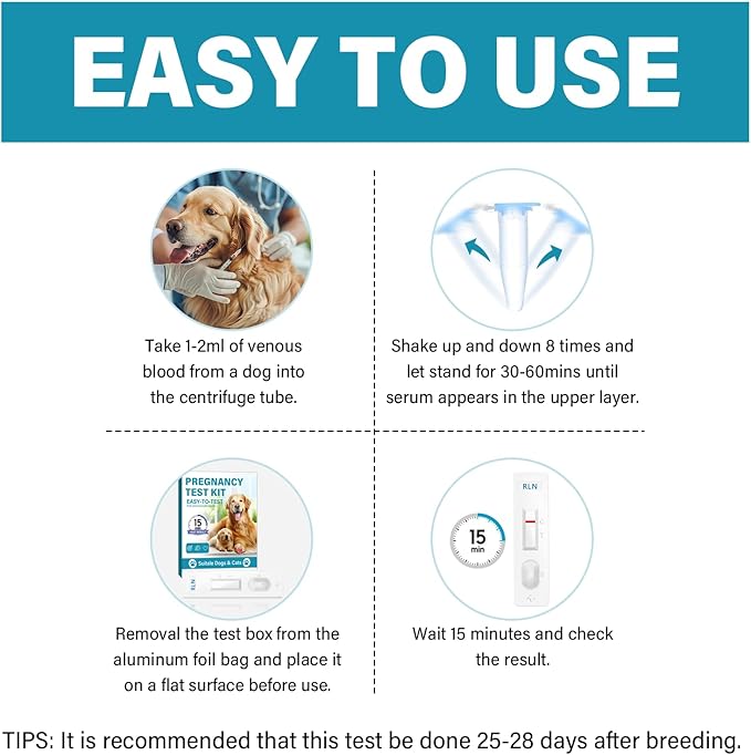 Dog Pregnancy Test Kit at Home, Accurate and Fast Dog Pregnancy Test, Convenient & Disposable Pregnancy Tests Strip