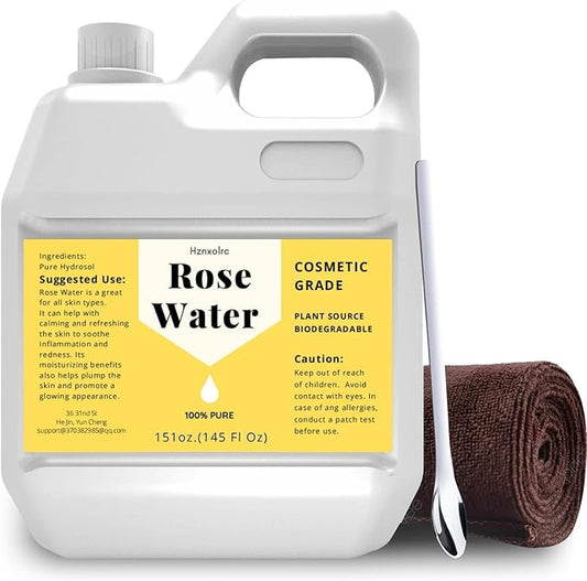 145 fl oz Rose Hydrosol for Face Hydrating Mist Hydration, 100% Pure Rose Water, Cleanses & Softens Skin, Promotes Healthy Skin Cell, Suitable for All Skin Types