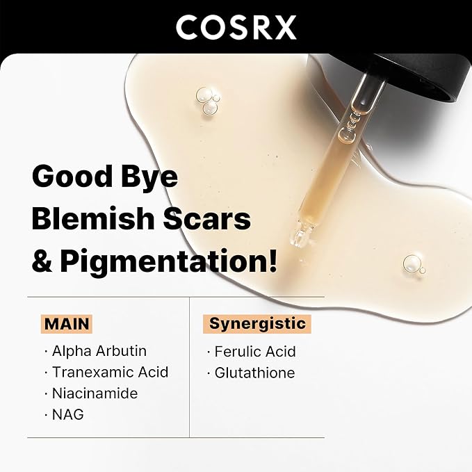 COSRX 2% Alpha Arbutin Discoloration Care Face Serum with Niacinamide, Glutathione & Tranexamic Acid, 1.7 fl oz – Serum for Face, Korean Skin Care