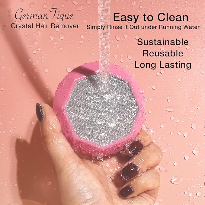 Crystal Hair Eraser,Upgraded Crystal Hair Remover Diamond,Painless and Effective Nano Glass Hair Removal Stone and Skin Exfoliation,Natural Epilator for Women and Men(Rose Pink)
