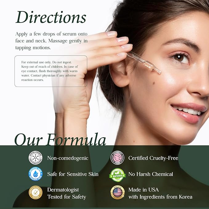 CLARA'S NEW YORK Glycolic Acid Facial Serum with Vitamin E for Exfoliating Smoothing Glowing Face Skin - Made in USA 30ml (1Fl/Oz) (Multi Vitamin)