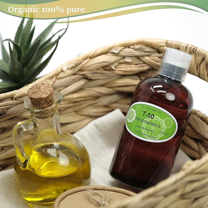 Dr Adorable - 8 oz - Tocopherols T-50 Oil-Soluble Vitamin E - Pure Natural Premium Anti Aging