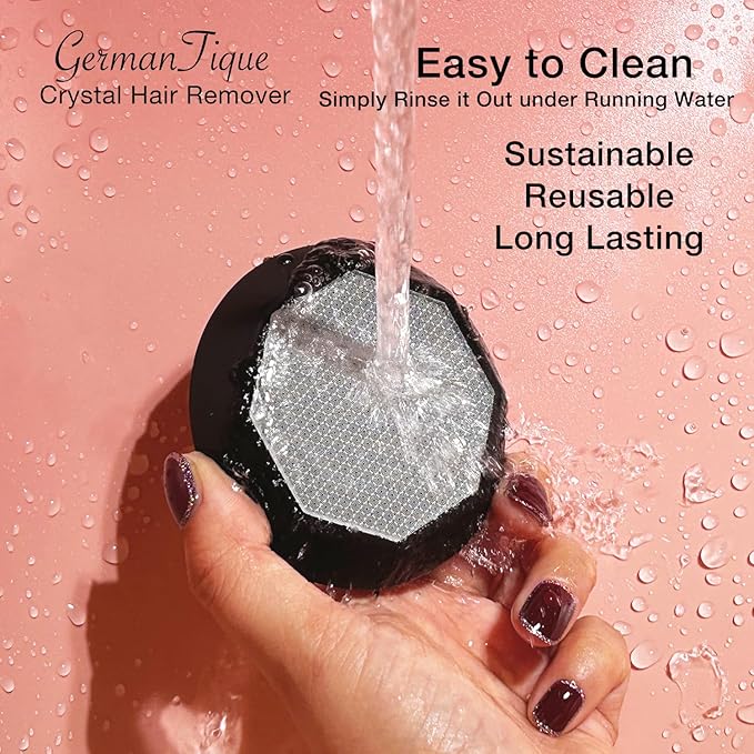 Crystal Hair Eraser,Upgraded Crystal Hair Remover Diamond,Painless and Effective Nano Glass Hair Removal Stone and Skin Exfoliation,Natural Epilator for Women and Men(Black)