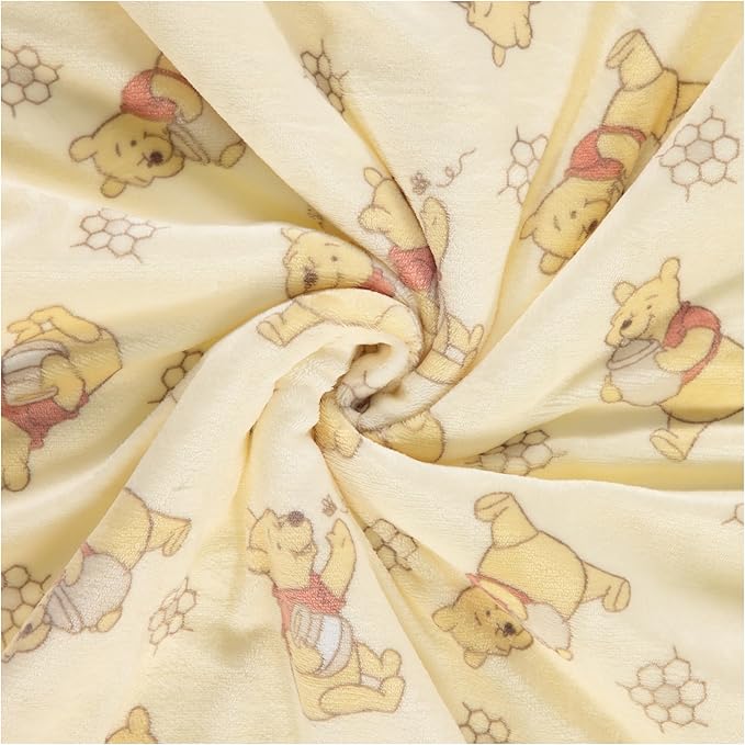 Disney Mickey Mouse, Minnie Mouse, Winnie The Pooh, Lilo and Stitch 2-Ply Infant Blanket - Soft Fleece with Polyfill - Cozy and Warm Baby Blanket for Baby Boys and Girls, 30x40 Inches (Pack of 2)