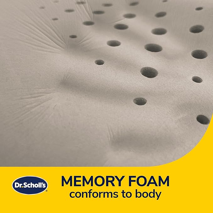 Dr. Scholl's Massaging Gel Lumbar Seat Cushion for Car, Truck, SUV — Black