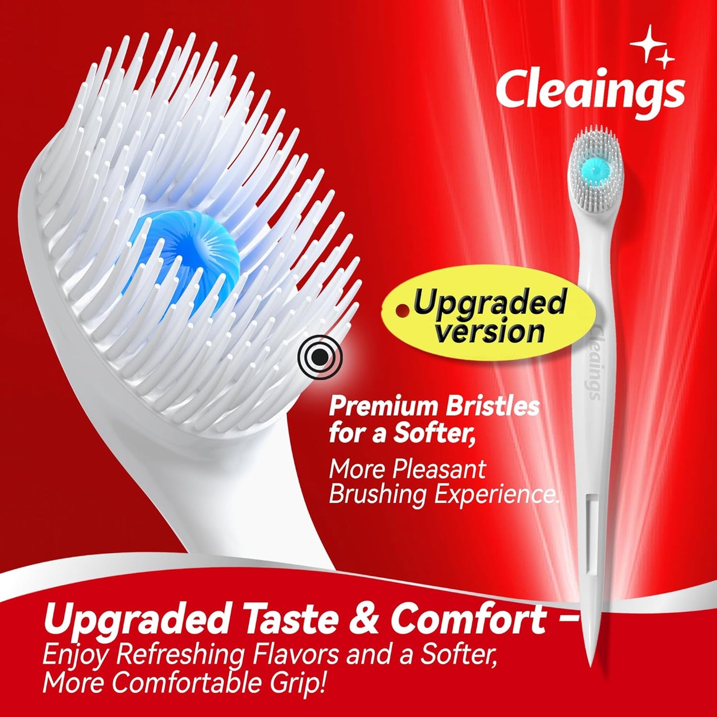 cleaings® Mini Disposable Toothbrush Set with Toothpaste – Travel Essentials, Portable Toothbrush for Women & Men, Camping, Road Trip, Vacation, 24 Count-Mint Flavor（Pack of 1）