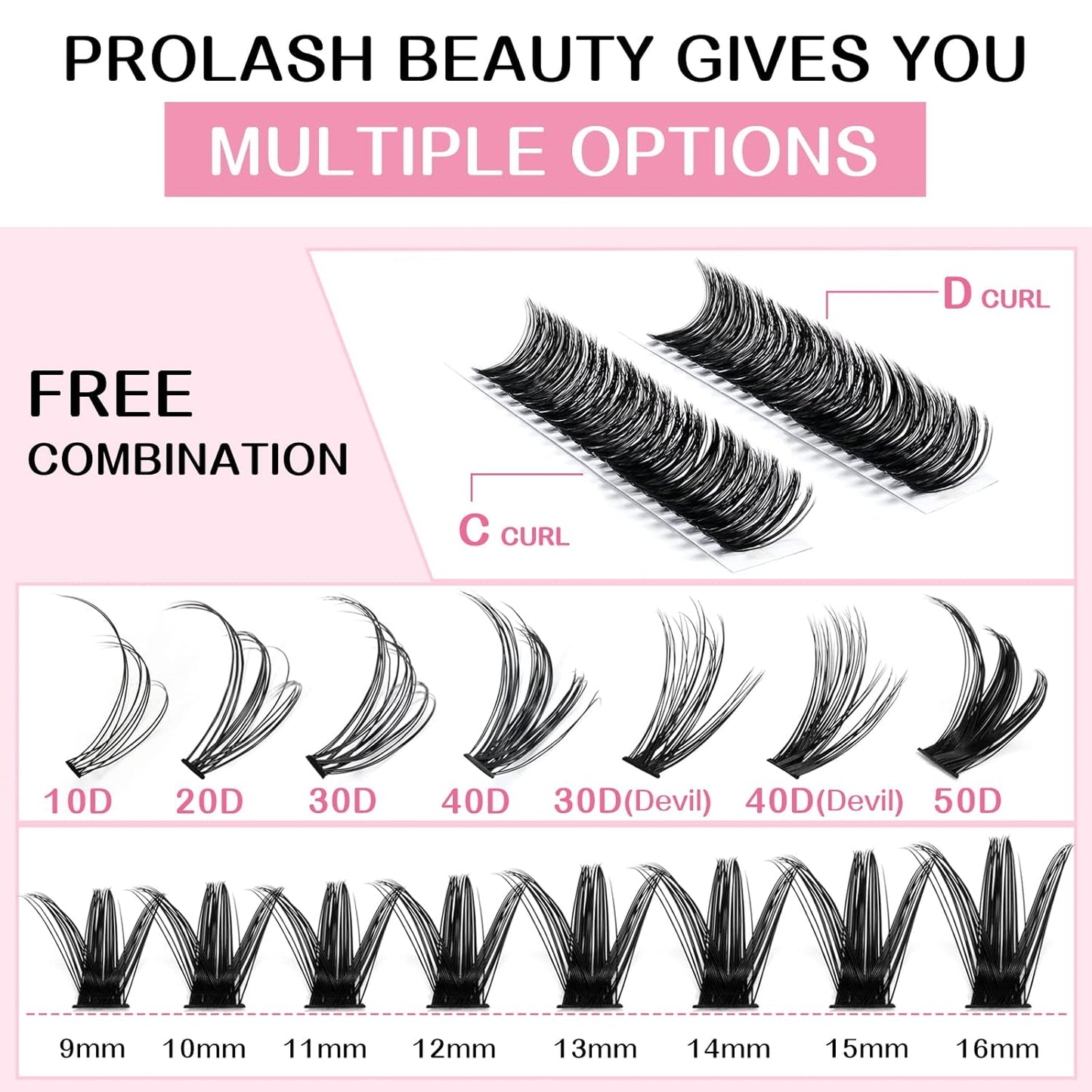 280 Pcs Individual Lashes 50D-C-0.07-12 Cluster Lashes C D Curl Wispy Lashes Bottom Lashes DIY Lashes At Home（50D-C-0.07-12）