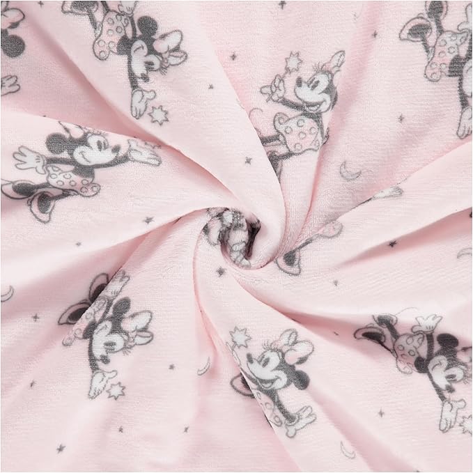 Disney Mickey Mouse, Minnie Mouse, Winnie The Pooh, Lilo and Stitch 2-Ply Infant Blanket - Soft Fleece with Polyfill - Cozy and Warm Baby Blanket for Baby Boys and Girls, 30x40 Inches