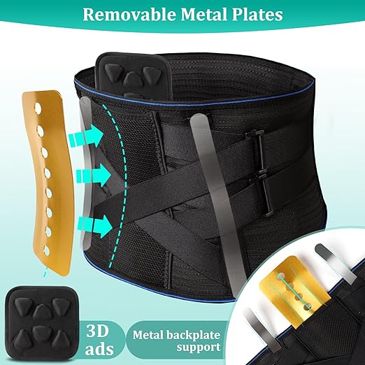 Adjustable Back Brace for Lower Back Pain & Sciatica Relief - Unisex Lumbar Support Belt for Herniated Disc, Posture Correction, Breathable Design for Work, Sports (B73,XXX-Large)