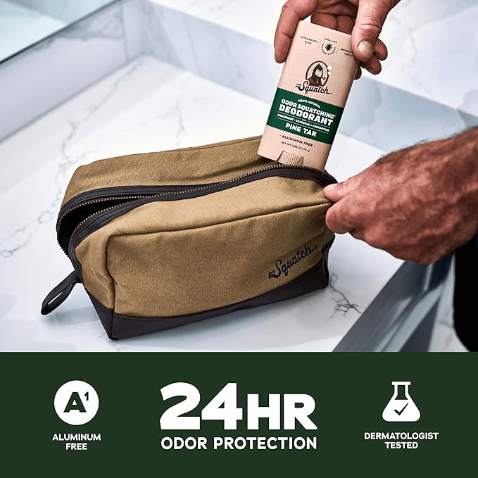 Dr. Squatch Natural Deodorant for Men – Odor-Squatching Men's Deodorant Aluminum Free - Sierra Storm + Sandalwood Summit (2.65 oz, 2 Pack)