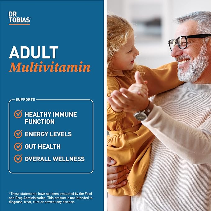 Dr. Tobias Adult Multivitamins and Ashwagandha Capsules, Support Overall Wellness & Balanced Energy & Resilience, Vegan, Non-GMO