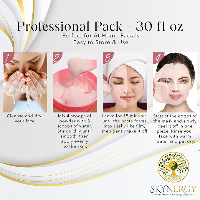 Copper Peptide Jelly Face Mask - Professional Grade HydroGlo Peel Off Face Mask for Skin Hydration,Radiance,Reduced Fine Lines & Pigmentation,Vajafacial Jelly Mask |12 Applications (30 Fl Oz)