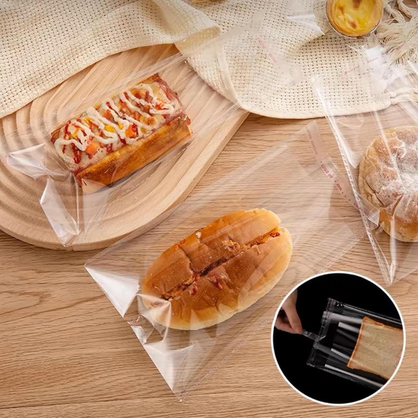 5" x 7" Self Adhesive Cello Bags, 300pcs Clear Resealable Cellophane Bags, 1 Mil, for Cookies, Bakery, Party Decorative Gifts