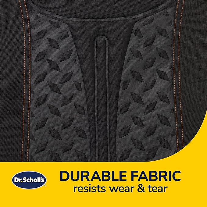 Dr. Scholl's Max Support Copper-Infused Lumbar Seat Cushion for Car, Truck, SUV — Black