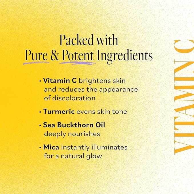 Derma E Vitamin C Glow Face Oil, Facial Oil Nourishes, Brightens and Illuminates for a Radiant Glow, Moisturizing Face Oil with Turmeric, Seabuckthorn and Red Raspberry, 1 Fl Oz
