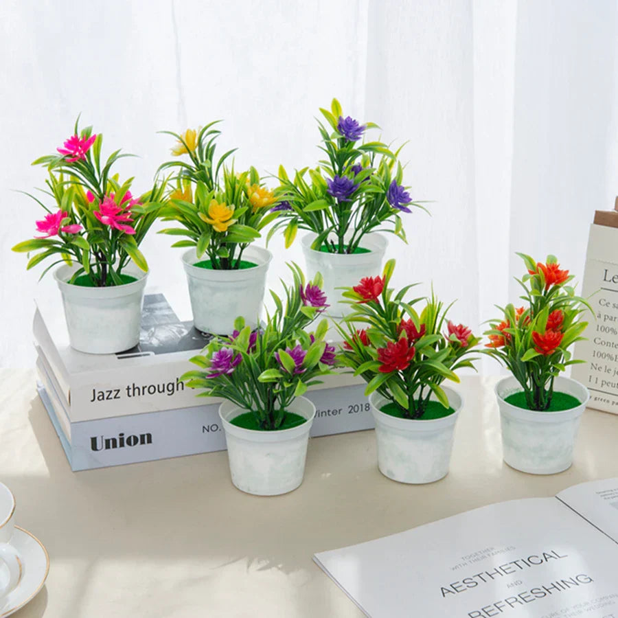 Mini Artificial Flower Bonsai Vase