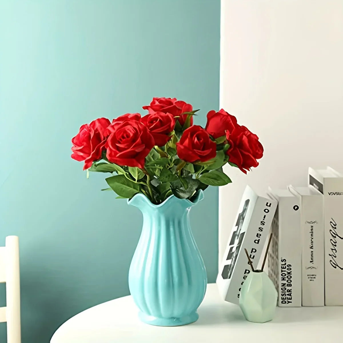 12pcs Artificial Rose Bouquet Décor