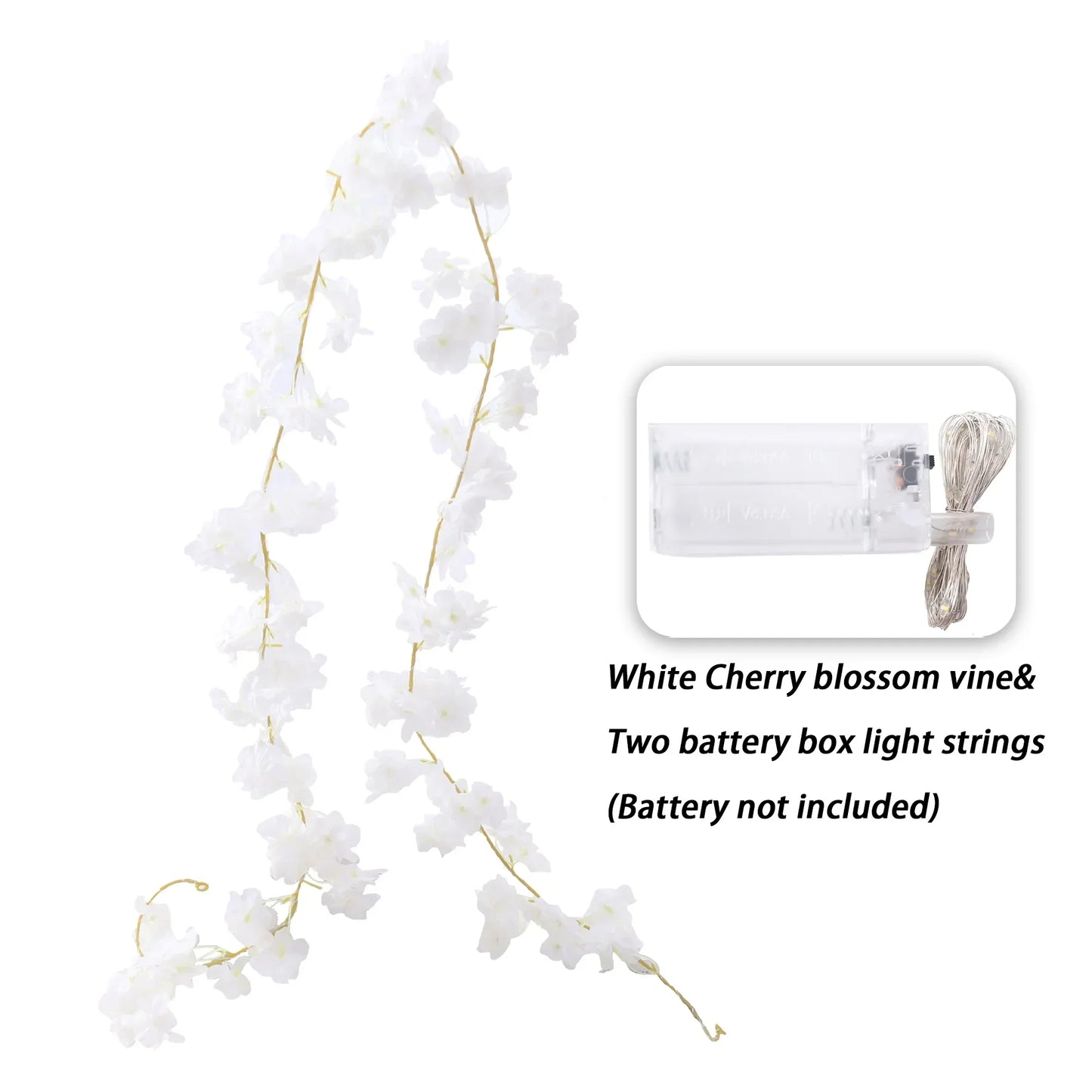 Kahaul Artificial Cherry Blossom Vine Décor