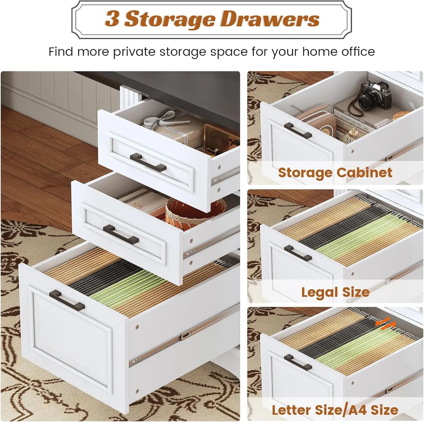 L-Shaped Executive Office Desk