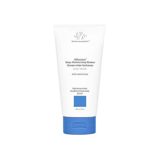 Drunk Elephant Silkamino Mega-Moisturizing Masker - 210 ml/7 fl oz Silk Amino Acids Clean Clinical Sulfate-Free Cruelty-Free Dermatologist-Tested Free of Essential Oils, Silicones, and SLS